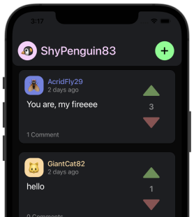 A social media app that was developed by a team of five. Featuring a REST API backend built with Node.js, Express.js, and MongoDB, and a frontend UI designed with Figma and implemented with React Native.